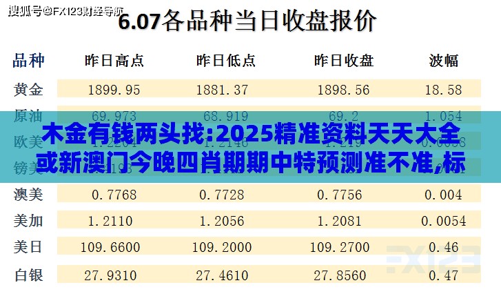 木金有钱两头找:2025精准资料天天大全或新澳门今晚四肖期期中特预测准不准,标准分析、解释与落实-拒绝不实的假幌子布